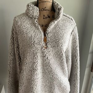 Grey Sherpa 1/4 Zip with Pockets